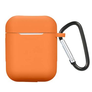Imagem de CIADAZ Substituição da capa de fone de ouvido de silicone para Apple For AirPods Wirelessly BT capa protetora de fone de ouvido com mosquetão