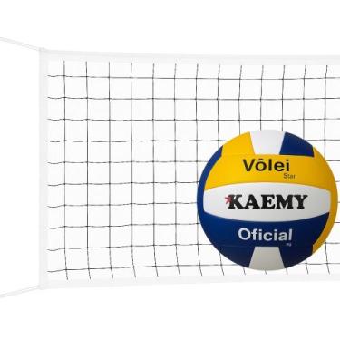 Imagem de Kit Com Rede De Vôlei Quatro Lonas 9 Metros Faixa Sintética 3cm + Bola