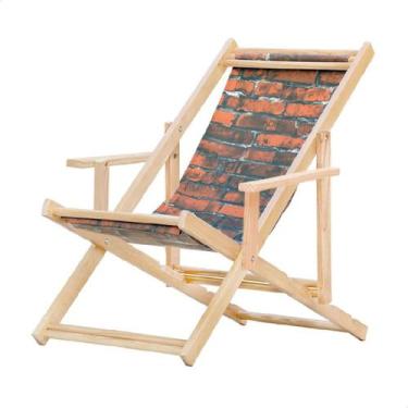 Imagem de Espreguiçadeira Dobrável para Piscina ou Varanda - Madeira Maciça, Com