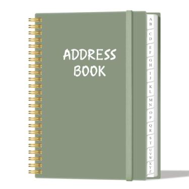 Imagem de Livro de endereços com abas alfabéticas - Telefone e agenda de endereços com contatos de endereço, data especial, telefone, aniversário e senha de login na Internet para casa e escritório, 14,7 cm x