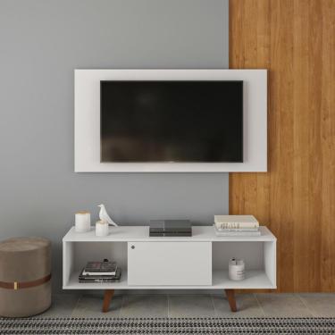 Imagem de Rack com Painel para TV até 42 Polegadas Polo Branco 135 cm
