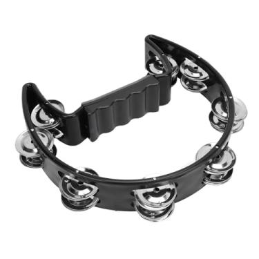 Imagem de WALFRONT Half Moon Tambourine ABS Material Aço Inoxidável Bells Double Row Metal Jingles Mini Mão Bell Percussão para Iniciantes Presentes Música Sessões