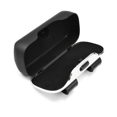 Imagem de AuMoHall Suporte de óculos de sol para viseira de carro – Caixa de armazenamento universal de óculos de sol ABS com uma mão aberta, estojo organizador de viseira multiuso acessórios interiores de