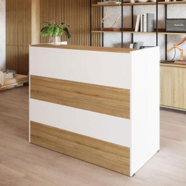 Imagem de Balcão Atendimento Recepção Consultório 120 cm x 110 cm F5 - F5 Office