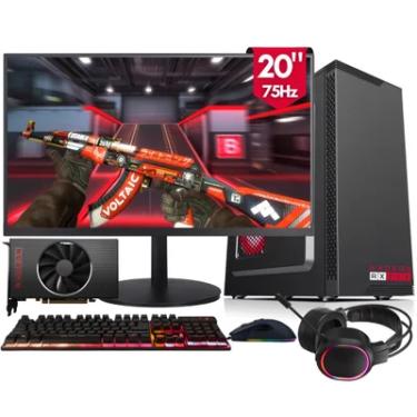Imagem de PC Gamer Completo 2eletro Win - Intel Core i5, 16gb Ram, Amd Radeon Rx 550 2gb, SSD 480GB, Monitor 20" 75hz, Fonte 500w, Gabinete Preto Com 2 LED Fans - Pg2e-LED0114wi