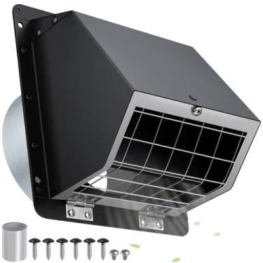 Imagem de Tampa de ventilação de secadora de 10 cm ao ar livre, capa de ventilação para saída de ventilação de parede externa para saída de ar para secadora externa tampa de ventilação de exaustão para exaustor