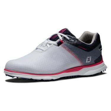 Imagem de FootJoy Sapato de golfe feminino Pro|sl Sport, Branco/Azul marinho/rosa, 5.5