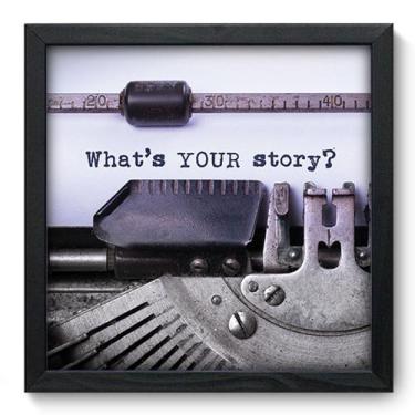 Imagem de Quadro Decorativo - Máquina de Escrever - 33cm x 33cm - 090qdvp - Allo