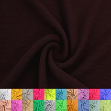 Imagem de Stylish Fabric 150 cm de largura fluxo de ar Cey 100% poliéster, não elástico, 160 g/m2 tecido leve e respirável da The Yard para costura, vestuário de verão e projetos de bricolage, chocolate 10