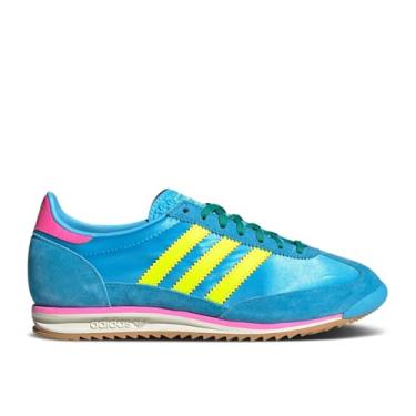 Imagem de adidas Originals SL72 Tênis feminino, Sky Rush/amarelo solar/rosa lúcido, 34