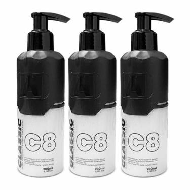 Imagem de Kit 3x Shampoo Barba Hidratante Classic C8 200ml Alfa Look's
