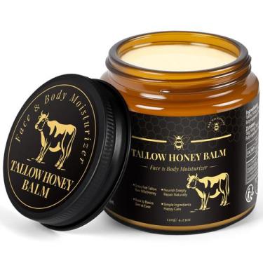 Imagem de Bálsamo de sebo bovino para cuidados com a pele Kaisasa com mel silves