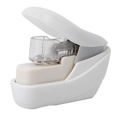 Imagem de Grampeador Sem Clandestina, Design Portátil que Economiza Trabalho e Grampeador Sem Costura Elegante Com de Agulha para Fixação de Papel Grampos, Material ABS, Branco, 4 Páginas Ligação,