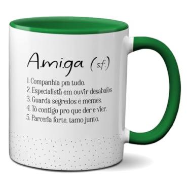 Imagem de Caneca Amiga Significado Parceira Guarda Segredos Tamo Junto (Verde)
