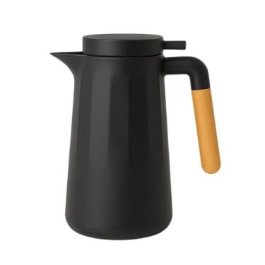 Imagem de Garrafa Térmica Nórdica 1L Firenze Café Chá Cabo De Madeira Luxo(1,PRETO)