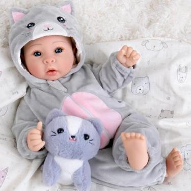 Imagem de Baby Doll Aori Lifelike Realistic 43 cm com acessórios de 3 anos ou ma