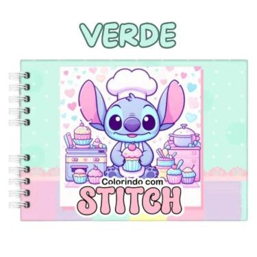 Imagem de Livro Colorir Stitch 50 Folhas Caderno Desenho Capa Dura Cor