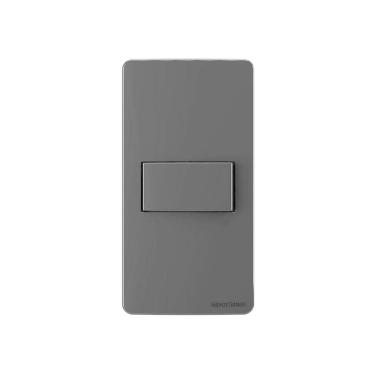 Imagem de Placa Para Condulete Caixa 1" Com Interruptor Simples Margirius Sleek 10a Preto Ebony Preto