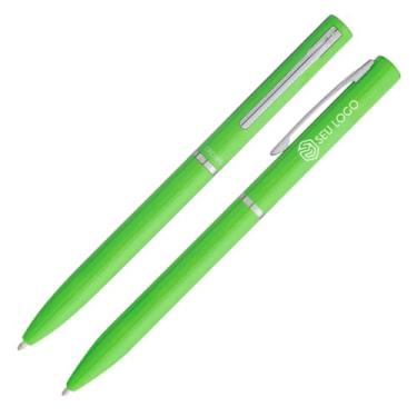 Imagem de Caneta Crown Damas Esferográfica Personalizada Com Nome Logo (Verde)