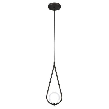 Imagem de Luminária Lustre Teto Pendente Gota Globo Vidro Sala Preto