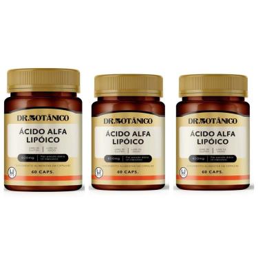 Imagem de Kit 3 Un - Acido Alfa Lipoico 600Mg 60 Caps - Dr. Botanico