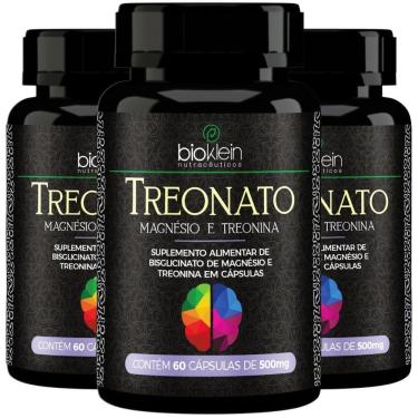 Imagem de Kit 3x treonato magnésio + treonina 60 cápsulas - bioklein