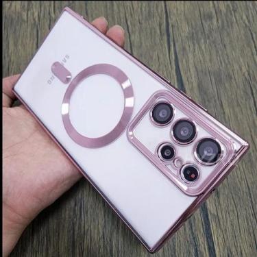 Imagem de Capa Luxury Clear com Magphase para Samsung Galaxy S22 Ultra - Lightbe