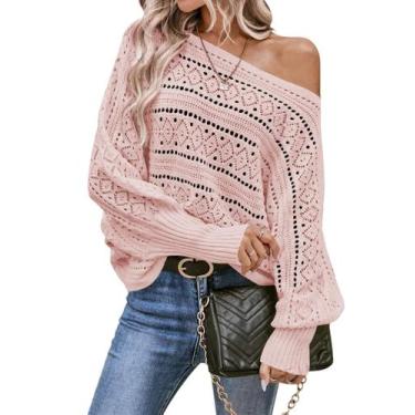 Imagem de Blusa feminina Cakulo, sem ombros, outono de 2024, rosa M