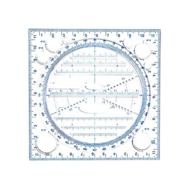 Imagem de Modelo de desenho geométrico de régua Régua de desenho multifuncional 