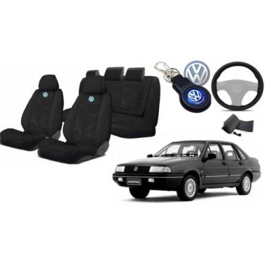 Imagem de Detalhes Volkswagen: Capas de Tecido para Bancos 2000-2006 + Volante e