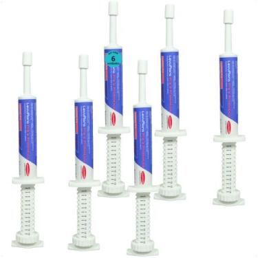 Imagem de Levuflora pré e probiótico 14g para cães e gatos sabor carne kit com 6