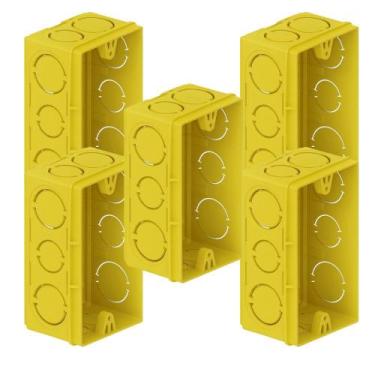 Imagem de Kit 5 caixinha luz pl 4x2 amar ri sampiet - DIVERSAS