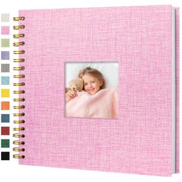 Imagem de Álbum de Fotos Scrapbook Hiwhy con Cubierta de Lino 25x25 cm 40 Página