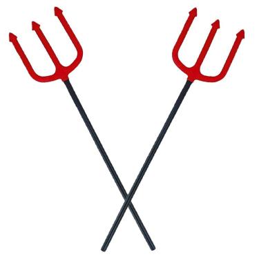 Imagem de Tridente Hallowen Kit 2 Uni Festa Fantasia Carnaval Capetinha Diabinha Morte Cosplay Dia Das Bruxas Decoraçao