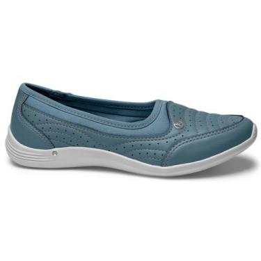 Imagem de Tenis Sapatilha Kolosh Casual Calce Fácil Slip On Conforto, Azul, 35