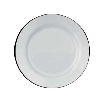 Imagem de Prato Menu Raso 24cm Vidro Branco Almoço Jantar Dia a Dia - Nadir Figu