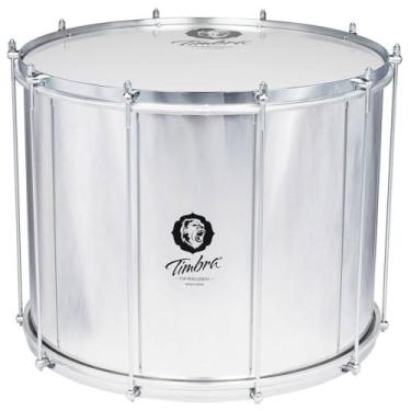 Imagem de Surdo Axé de 20 Polegadas por 40 cm em Alumínio com Aro Cromado e Pele Leitosa - 8241