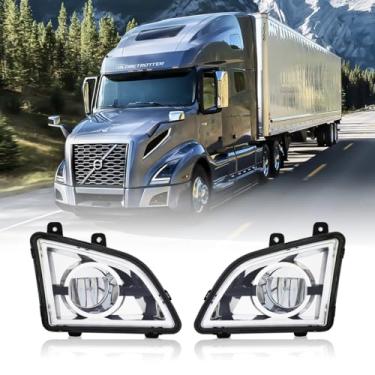 Imagem de Unitedlu Lâmpadas de farol de neblina para para-choque dianteiro compatíveis com caminhões Volvo VNL 2018+ (halogênio-branco, par)