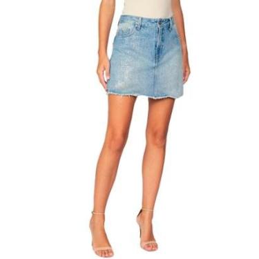 Imagem de Saia Jeans Acostamento Curta Feminino-Feminino