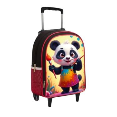 Imagem de Mochila Infantil Escolar com Rodinhas Reforçadas Bolsa Menina Grande Escola e Passeio