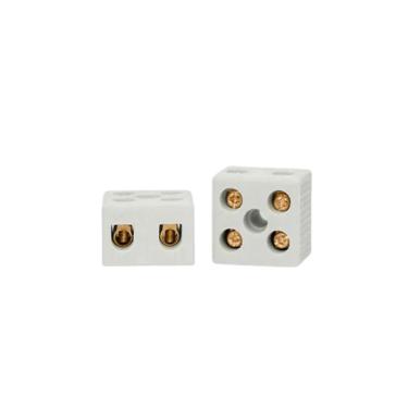 Imagem de Conector de Porcelana Bifásico – Decorlux | 6mm² 30A/600V Cód. CP0623