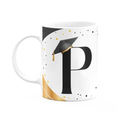 Imagem de JPS INFO, Caneca de Formatura - Inicial do nome letra P - 325ml