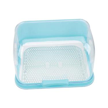Imagem de Modern Bread Box Storage Box Compact Baby Drying Container Cooler Blue