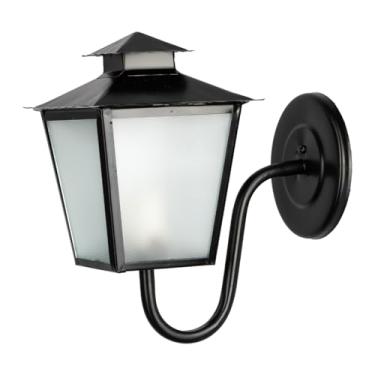 Imagem de Luminária Lustre Arandela Colonial Quadrada de Parede Vidro Mini Boreal 15B (Preto)