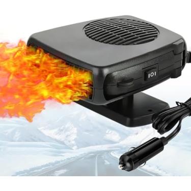 Imagem de Leaflai Aquecedor de carro 12V 150W Auto Aquecedor Antiembaçamento Para-brisas Ventilador de Aquecimento 2 em 1 Aquecimento/Refrigeração Descongelador de Carro com Isqueiro Plug-in, Mini Desembaçador
