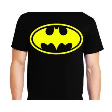 Imagem de Camiseta Batman com logotipo original 100% algodão para crianças e adu