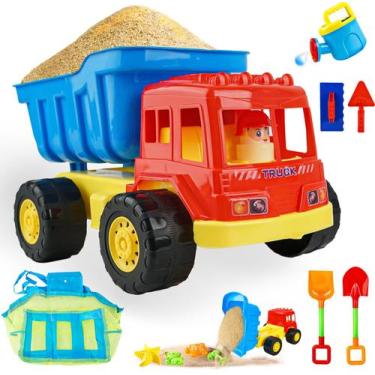 Imagem de Conjunto de brinquedos de praia BELLOCHIDDO Sandbox Toys com caminhão 