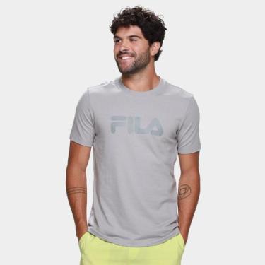 Imagem de Camiseta Fila Letter Masculina, Cinza, P