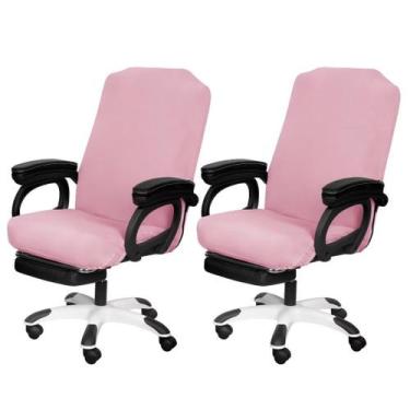 Imagem de Capas para cadeiras de escritório SARAFLORA, pacote com 2, rosa elásti