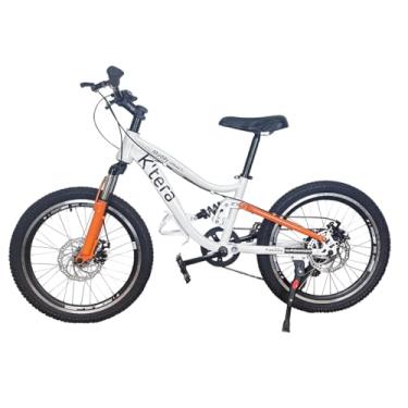 Imagem de Bicicleta Aro 20 K'tera Muddy 7v Com Suspensão - Branco/Laranja